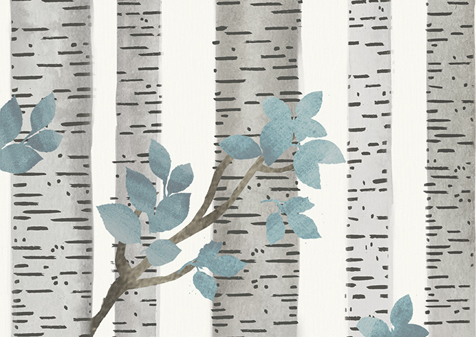 Birch Tree Velvet, Sky Blue - Twist&Fit Roman Blind - Image 7